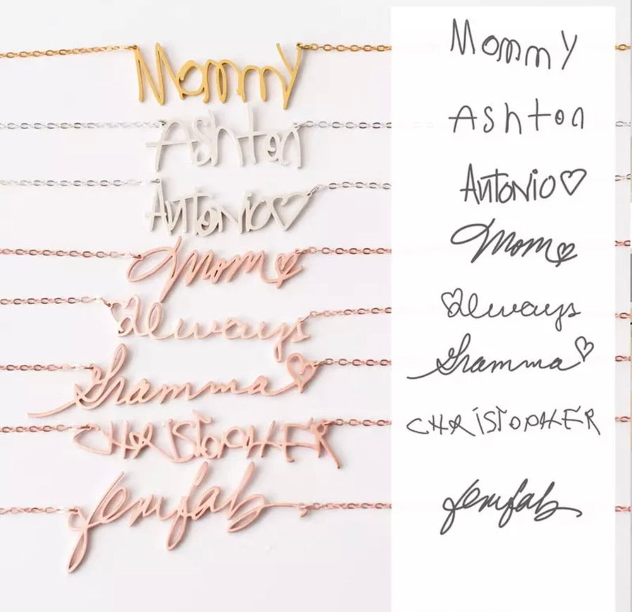 Handwritten Name Necklace