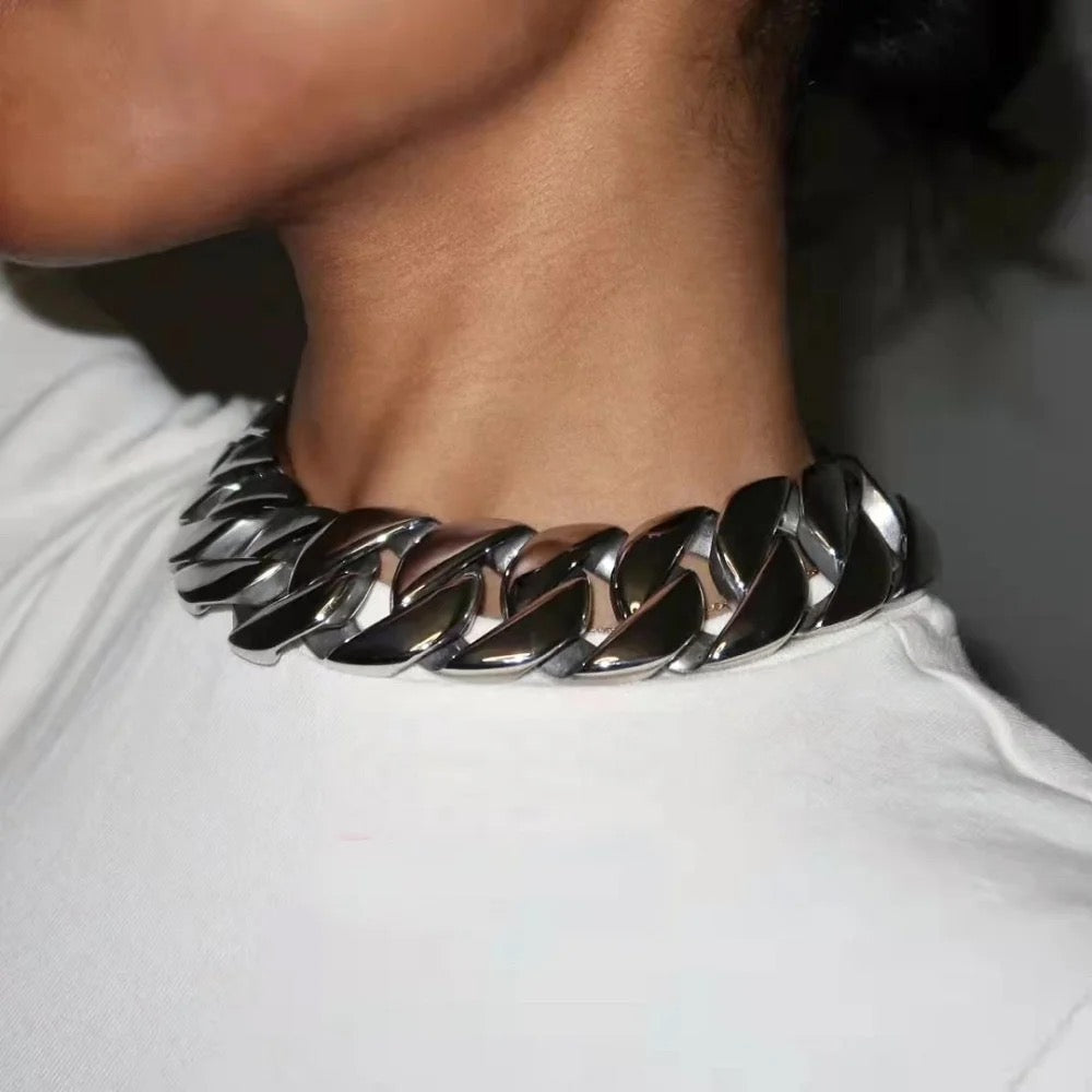 Heavy Metal Cuban Links Necklace