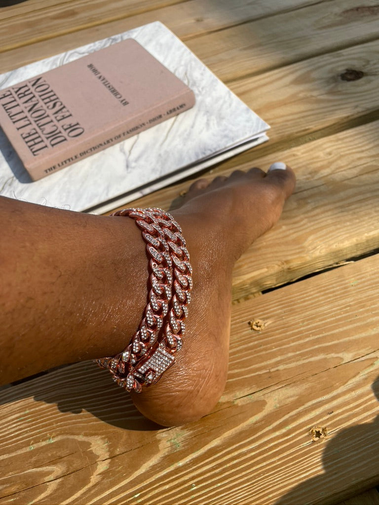 Diamond Cuban Anklet